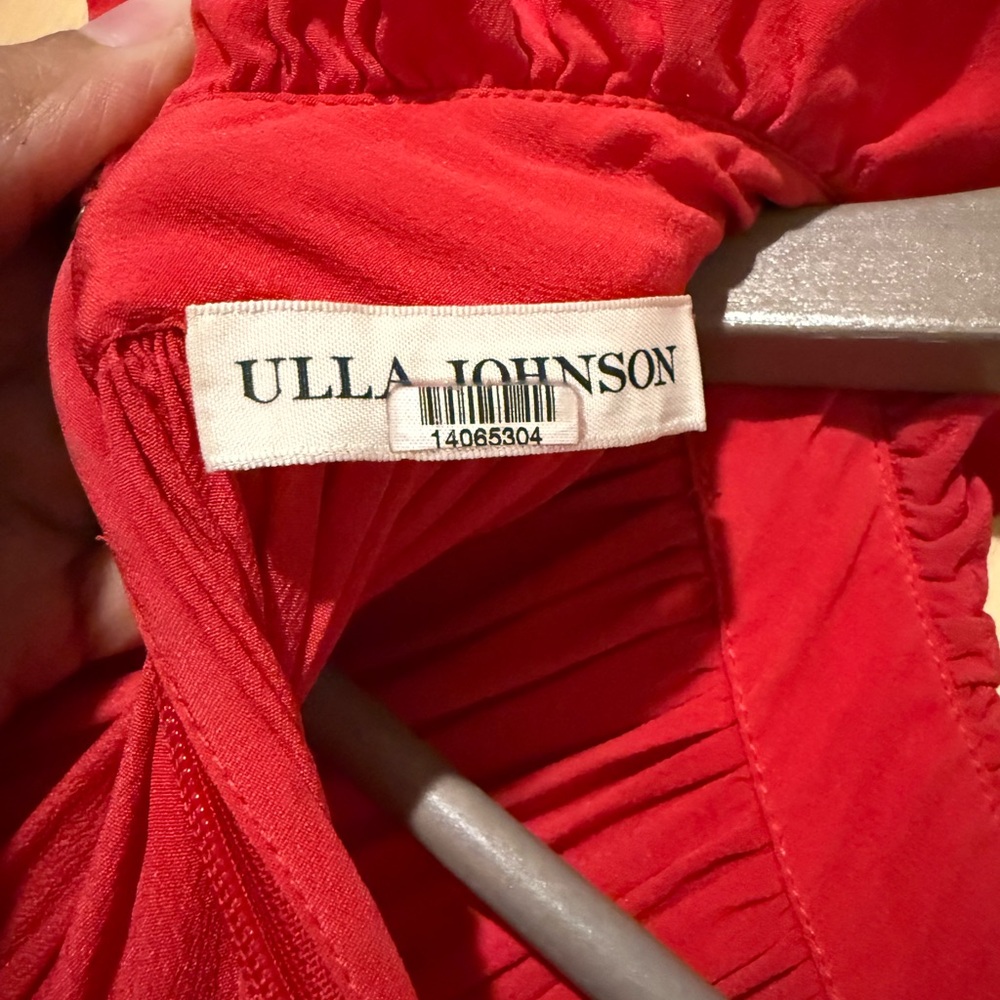 Ulla Johnson Vibrant Red Long Sleeve Dress - Picture 5 of 6